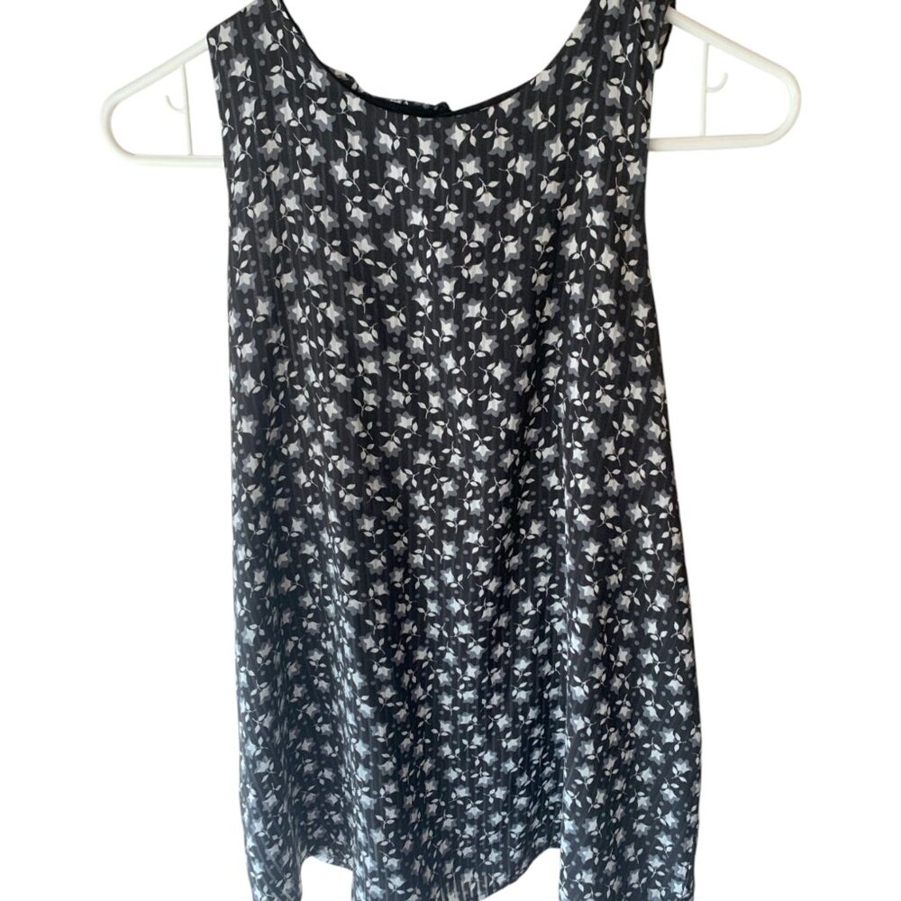 LOFT Black And White Sleeveless Blouse - Size S